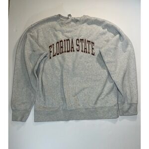 ZooZatz Florida State University FSU Crewneck Sweatshirt Gray Mens Large L